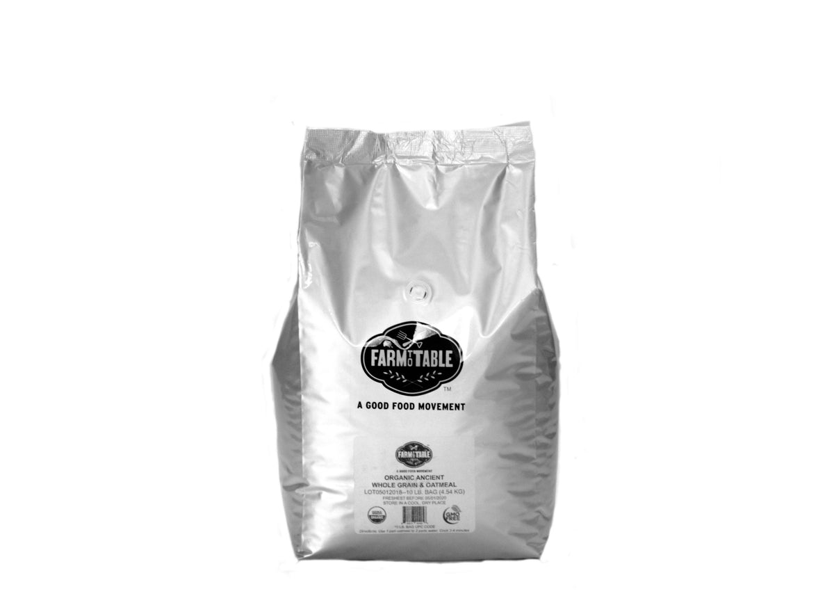 Organic Ancient Super Grain Whole Grain & Oatmeal-10 lb. cafe bag Auto renew - Farm to Table Foods